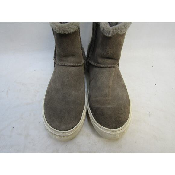 UGG Womens Size 6 Gray Suede Buckle Winter Boots - Picture 6 of 11